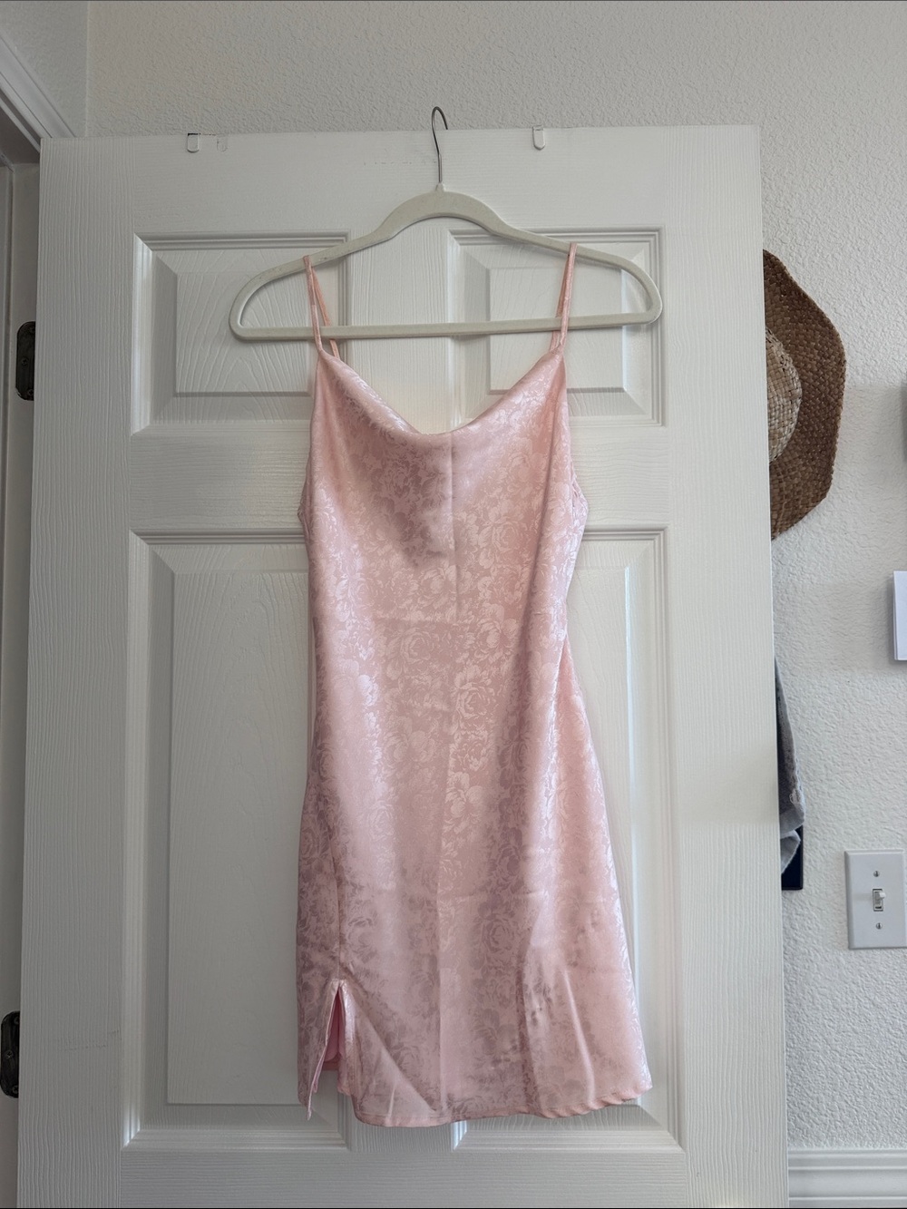 Cotton Candy Blush Pink Mini Slip Dress